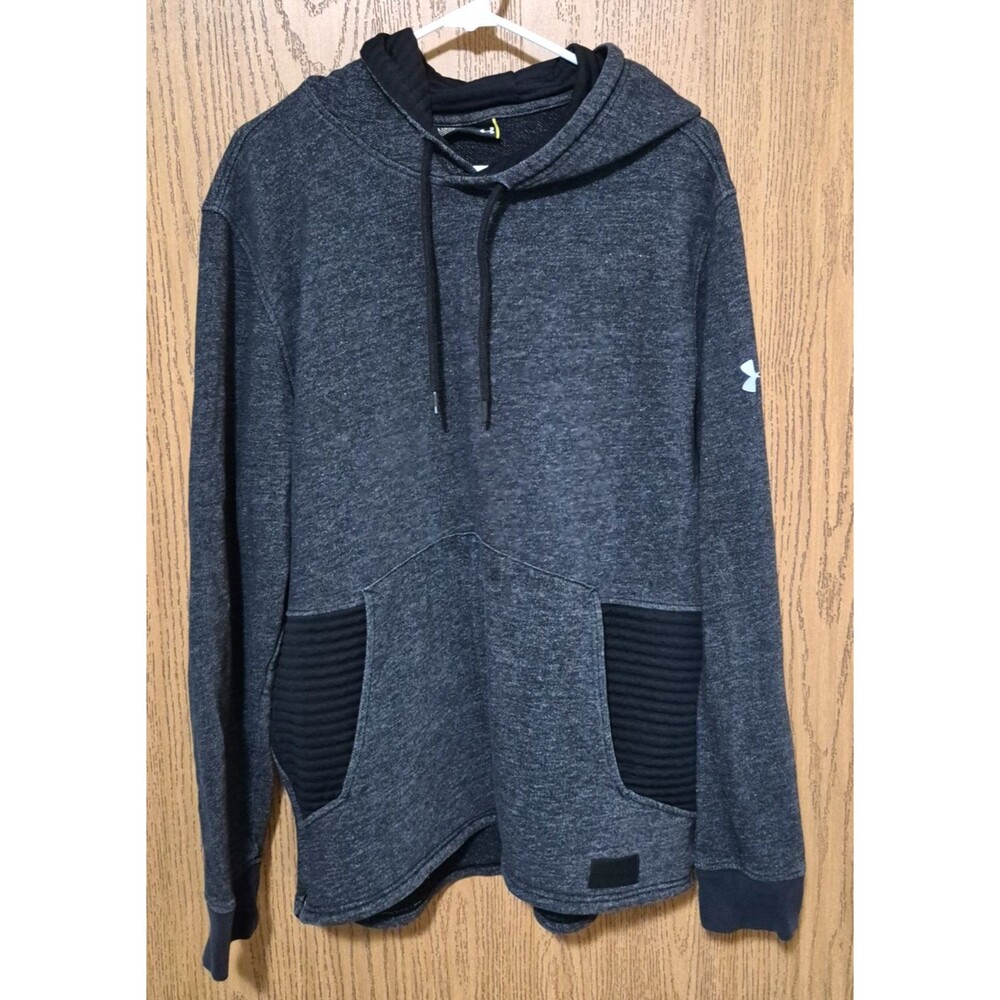 Under Armour Men's Dark Gray & Black Long Sleeve Sweatshirt Hoodie Size 2XL